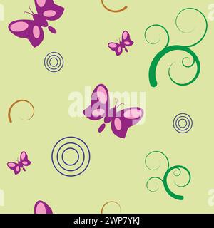 Butterfly pattern. Seamless pattern with butterfly. Summer pattern for printing Stock Vector