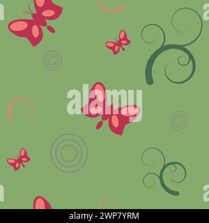 Butterfly pattern. Seamless pattern with butterfly. Summer pattern for printing Stock Vector