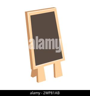 Empty Blackboard For Menu With Wooden Frame Stock Vector