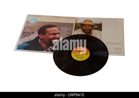 Marvin Gaye Dream of a Lifetime vinyl record album LP cover isolated on white background - 1985 Stock Photo