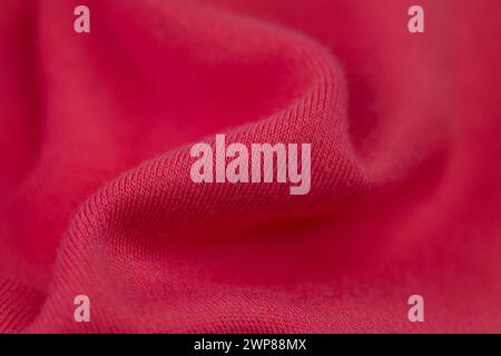 A closeup of a pink soft fabric texture Stock Photo