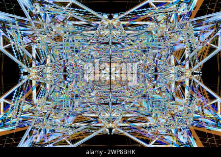 I love electricity pylons; I find their abstract, gaunt shapes endlessly fascinating. This image started off with the geometric pattern is what you se Stock Photo
