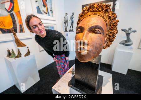 London, UK. 6th Mar, 2024. The Affordable Art Fair returns to Battersea Park and runs until Sunday 10th March. The fair offers visitors a chance to purchase work from over 100 local and international galleries at prices between £50 and £7,500. Credit: Guy Bell/Alamy Live News Stock Photo