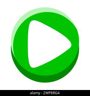 Play button isolated. Flat design. Stock Vector