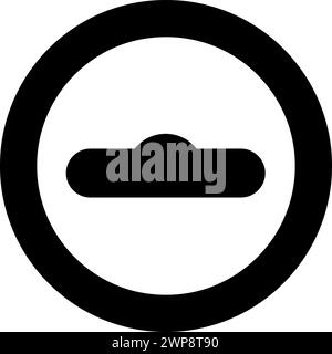 Eurohook euro hook icon in circle round black color vector illustration image solid outline style simple Stock Vector