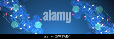 Wireframe Big Data concept. Abstract digital futuristic vector illustration on technology background.  Hand drawn art. Stock Vector