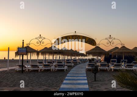 Torremolinos, Spain - September 20, 2023: View of  El Velero playa in Torremolinos, Malaga, Costa del Sol, Spain Stock Photo