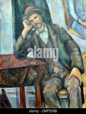 Man Smoking a Pipe 1890–1892, Oil on canvas, 72 x 91 cm, Pushkin Museum, Moscow Paul Cézanne Stock Photo