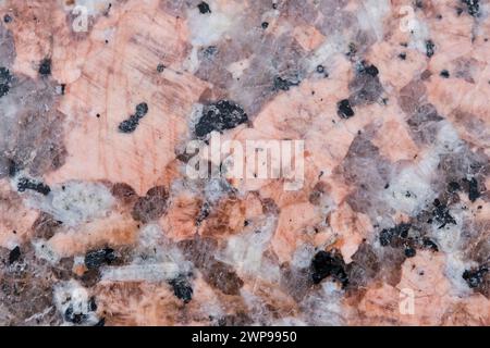 Brown granite chips stone background closeup Stock Photo