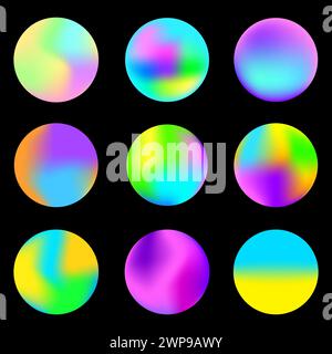 Rainbow color balls. Gradient color. Vector illustration. Stock image. EPS 10. Stock Vector