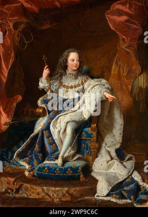 Louis XV, 1710 – 1774, King of France as a child, oil painting by French artist Hyacinthe Rigaud, Date 1716-1724 Stock Photo