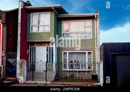 A 1950's style dwelling in Punta Arenas Stock Photo