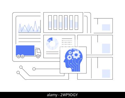 Predictive Inventory Analytics with AI abstract concept vector ...