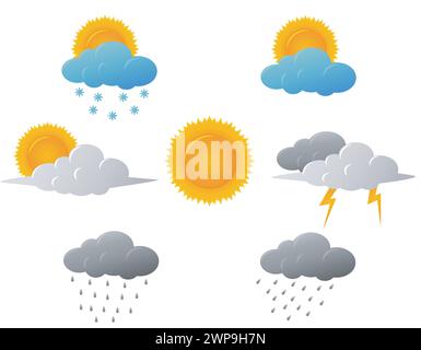 Weather Icons Design, Vector Illustration Stock Vector