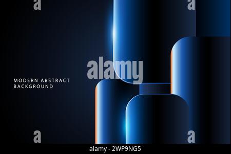 Abstract background of metal chrome rounded rectangles, adds a touch of sophistication to your visual content, ideal for a wide range of applications, Stock Vector