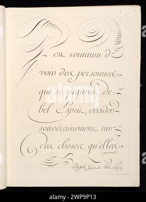 An 18th-century letter-pattern card by Petit and Bédigis, illustrating ...