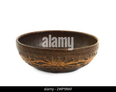 clay bowl isolated on white background Stock Photo