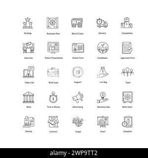 Corporate Finance Vector Icon Pack Stock Vector