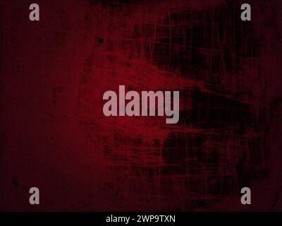 red background with black uneven spots and vignetting. Blood red color. Dark frame around the edges Stock Photo