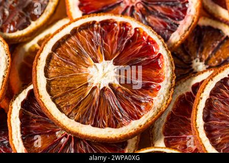 Dry Dehydrated Blood Oranges in a Bowl Stock Photo