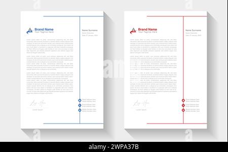 Modern Creative & Clean business style letterhead bundle of your corporate project design. Set to print. modern business letterhead in abstract design Stock Vector