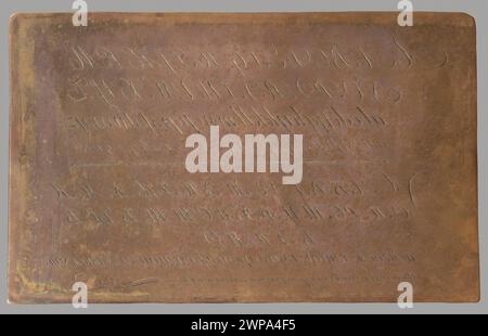 A document displaying the ACI alphabet, Arabic numerals, and the Russian alphabet created after 1800, illustrating script styles and educational content of the period. Stock Photo