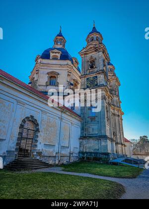 Pazaislis Monastery and the Church of the Visitation. Example of Baroque architecture in Kaunas, Lithuania. Church of former Grand Duchy of Lithuania Stock Photo
