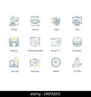 Set Of Financial Business Vector Icon Design Stock Vector