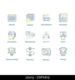 Set Of Financial Business Vector Icon Design Stock Vector