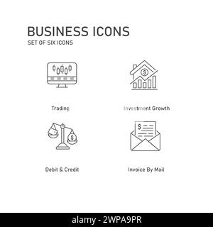 Banking and Finance Vector Icons Stock Vector