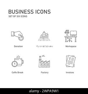 Corporate Finance Vector Icon Pack Stock Vector