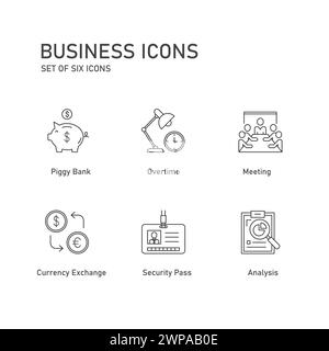 Business Planning Vector Icon Pack Stock Vector