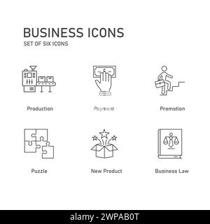 Financial Technology Vector Icon Set Stock Vector