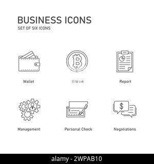 Business Growth Vector Icon Set Stock Vector