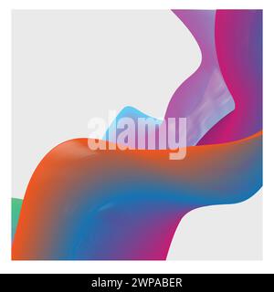 Modern abstract covers set. Cool gradient shapes composition. Eps10 vector. Modern covers with colorful twisting shapes. Trendy minimal design. Abstra Stock Vector