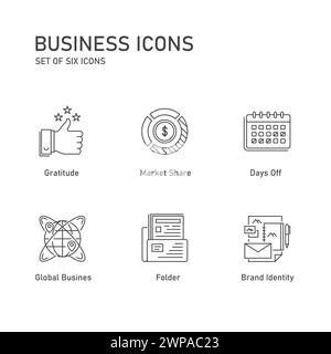 Financial Literacy Vector Icon Design Set Stock Vector