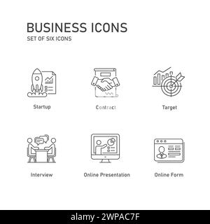 Startup Finance Vector Icon Set Stock Vector