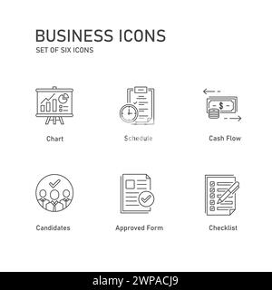 Financial Reporting Vector Icon Design Set Stock Vector