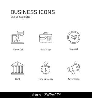 Financial Technology Vector Icon Collection Stock Vector