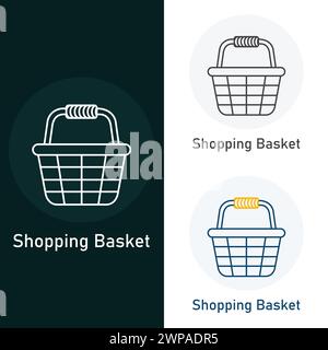 Shopping Basket Vector Illustration Icon Design Stock Vector