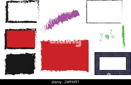 Set of abstract grunge frame texture background vector stock image Stock Vector