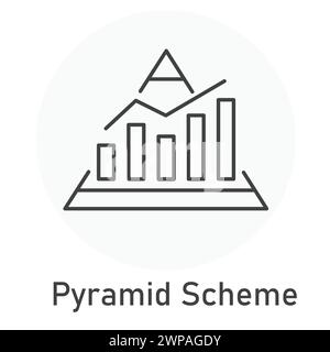 Pyramid Scheme Vector Illustration Icon Design Stock Vector