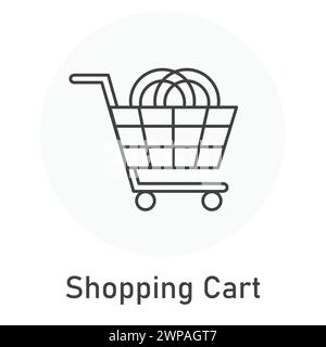 Shopping Cart Vector Illustration Icon Design Stock Vector