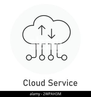 Cloud Service Vector Illustration Icon Design Stock Vector