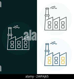 Manufacturing, Factory Vector Illustration Icon Design Stock Vector