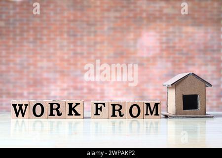 Work from home for protect yourself from coronavirus or covid-19 concept Stock Photo