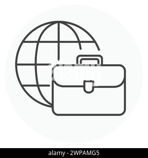 Global Business Vector Illustration Icon Design Stock Vector