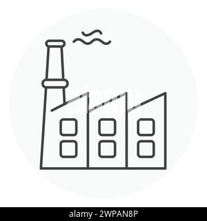 Manufacturing, Factory Vector Illustration Icon Design Stock Vector