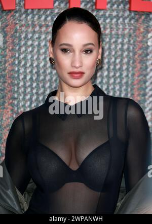 London, UK. 05th Mar, 2024. Elarica Johnson attends the UK Series Global Premiere of 'The Gentlemen' at the Theatre Royal Drury Lane in London. (Photo by Fred Duval/SOPA Images/Sipa USA) Credit: Sipa USA/Alamy Live News Stock Photo