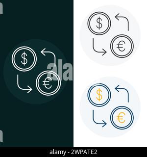 Currency Exchange Vector Illustration Icon Design Stock Vector